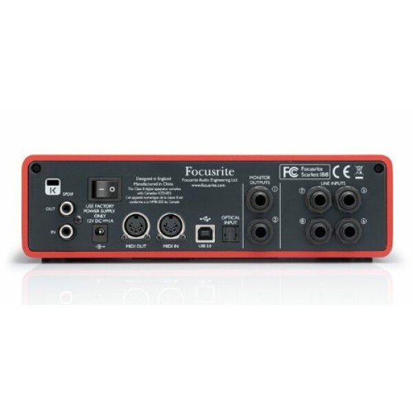 Focusrite Scarlett 18I8 18 In/8 Out Usb 2.0 Audio Interface With Four Focusrite Mic Preamps