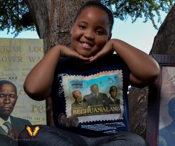 kids Botswana historical commemoration T-shirt , Bechuanaland Dikgosi design