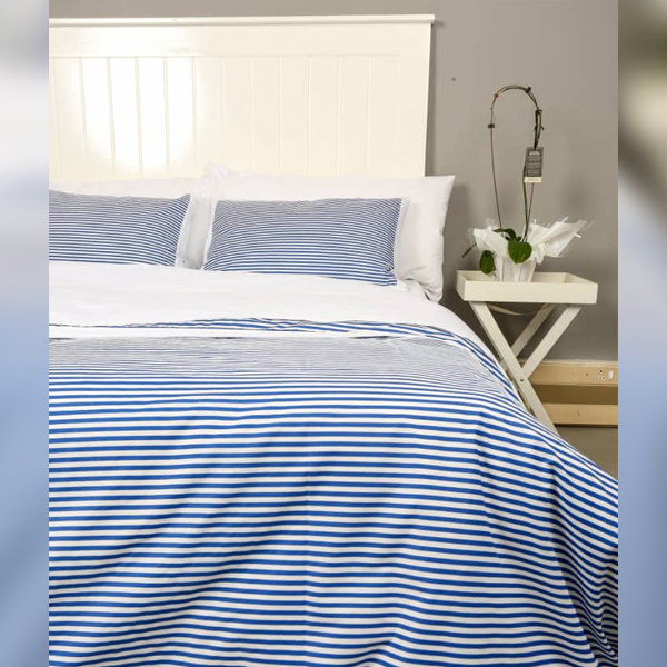 Oxford Stripe Duvet Cover 200TC with Two Standard Pillowcases